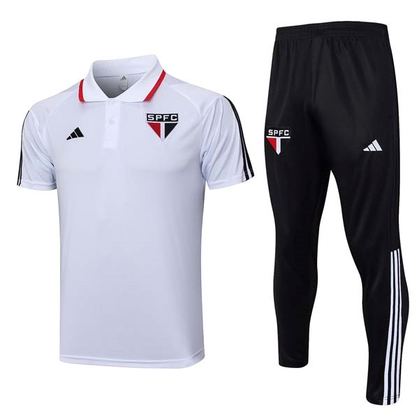 Polo Sao Paulo Conjunto Completo 2023/24 Blanco Negro